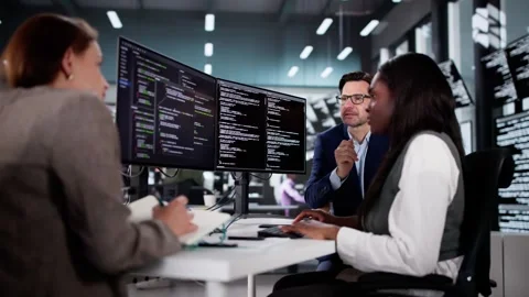 African Programmer Developing Code Methodologies Stock Footage 312461719
