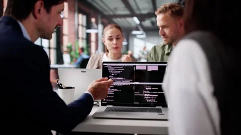 African Programmer Developing Code Methodologies Stock Footage 312462861