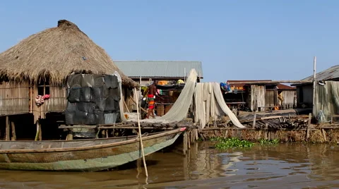 African riverside Stock Footage 57769033