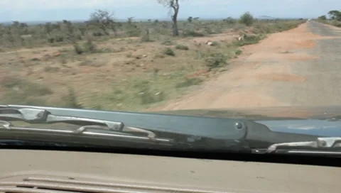 African Road in Bad Shape  (HD) Stock Footage 8809878