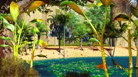African savannah Stock Illustration