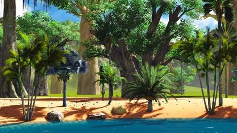 African savannah Illustrazione stock