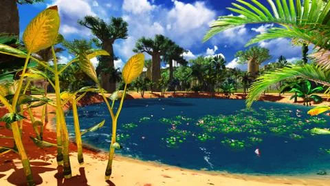 African savannah Stock Illustration