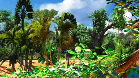 African savannah Stock Illustration