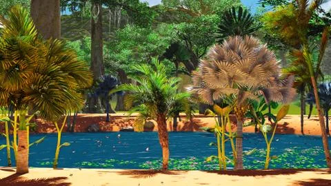 African savannah Stock Illustration