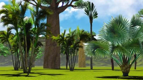 African savannah Illustrazione stock