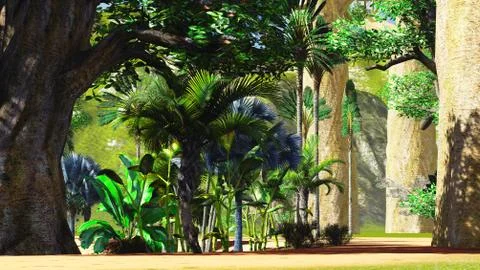 African savannah Stock Illustration