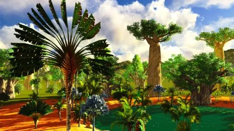 African savannah 库存插图