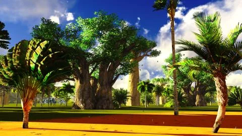 African savannah 库存插图