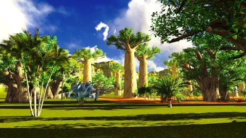 African savannah Stock Illustration
