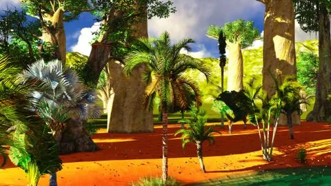 African savannah Stock-Illustration