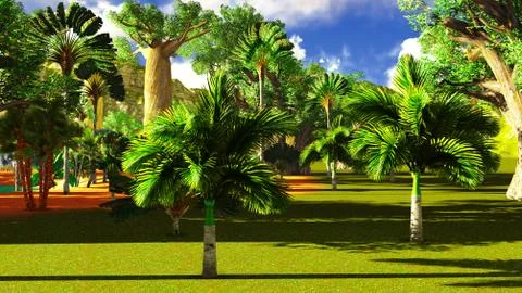 African savannah Stock Illustration