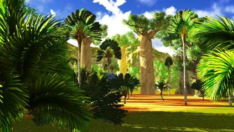 African savannah Stock Illustration