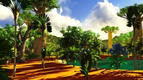 African savannah Stock Illustration