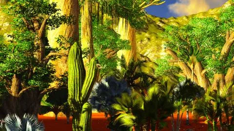 African savannah Stock Illustration