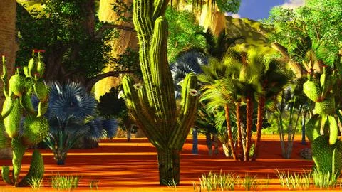 African savannah Stock Illustration
