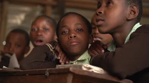 African School Boy Looking at Camera in Kabale, Uganda Stock Footage 40928422