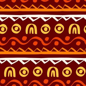 African seamless pattern. Ethnic geometric background texture Stock Illustration
