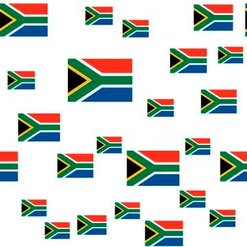 African seamless pattern with Flag. Flat vector illustration EPS 10 Illustrazione stock