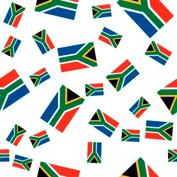 African seamless pattern with Flag. Flat vector illustration EPS 10 Illustrazione stock