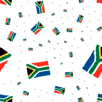 African seamless pattern with Flag. Flat vector illustration EPS 10 Illustrazione stock