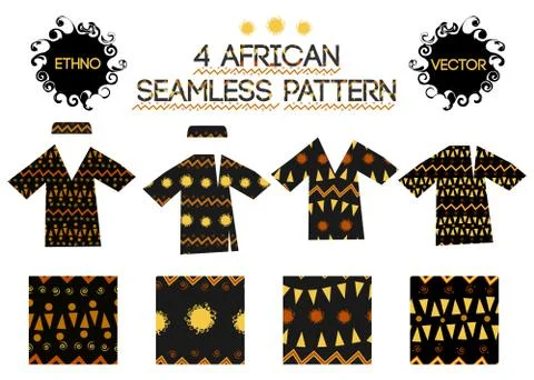 African seamless pattern 스톡 일러스트
