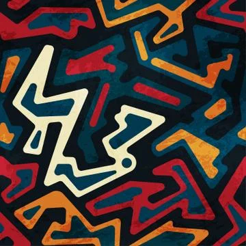 African seamless pattern Stock Illustration