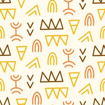 African seamless pattern. Tribal ethnic background Stock Illustration