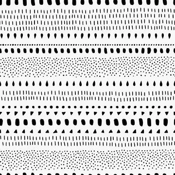 African stripes pattern. Cute geometric summer boho textile design Stock Illustration