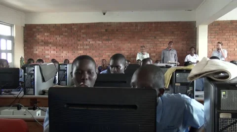 African student talk why he is learning computer-study Aeronautics-work in space Stock Footage 58990221