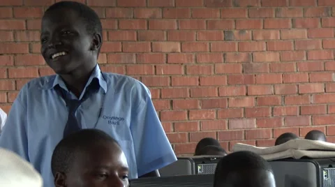 African student talks (interview) about his dream to become a teacher-Edu Africa Stock Footage 58990808