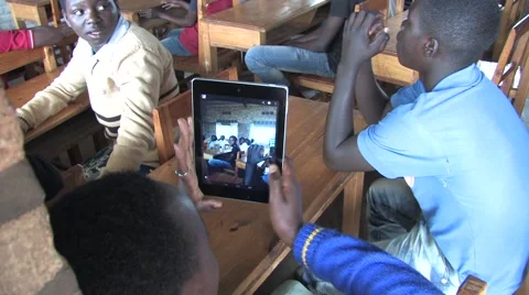 African students in a class in Rwanda Stock Footage 42273051