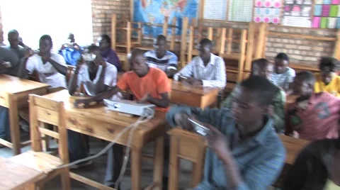 African Students In A Class In Rwanda Stock Footage 44829463