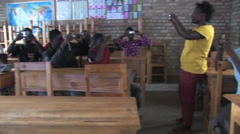 African Students In A Class In Rwanda Stock Footage 44830485