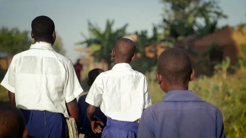 African students going to school in Uganda Entebbe Stock Footage 119127201