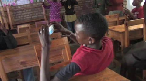 African Students In A School In Rwanda Stock Footage 44877572