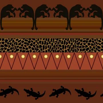 African style. Seamless pattern. Stock Illustration