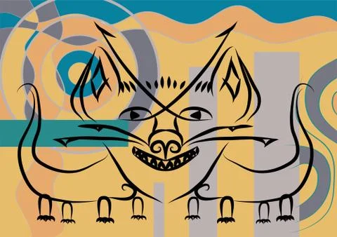 African stylized pattern Stock Illustration