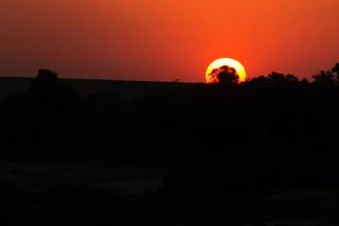 African sunset Stock Photos