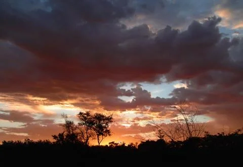 African sunset Stock Photos