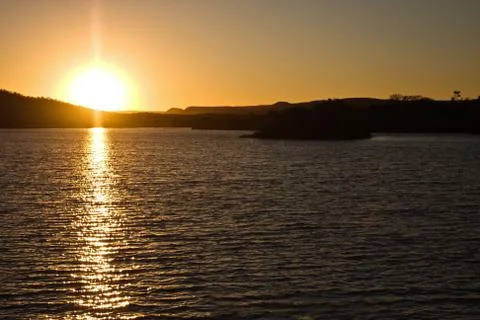 African sunset Foto stock