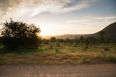 African Sunset Stock Photos
