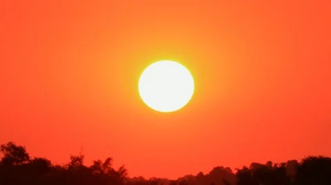 African Sunset time-lapse Видео 10884127