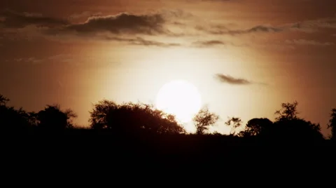 African Sunset Time Lapse Stock Footage 41610618