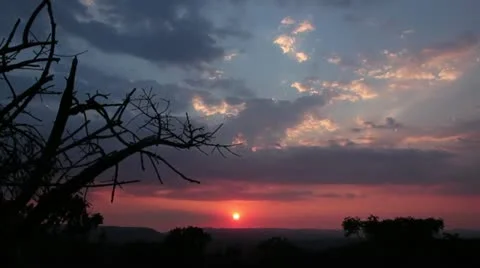 African sunset timelapse Vídeos de archivo 20484626