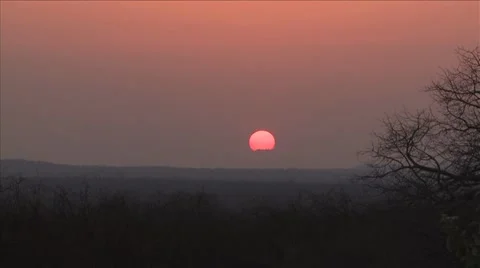 African sunset timelapse Video stock 49998302