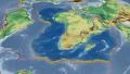 African tectonic plate extruded. Bumps shaded. Enhanced version 4k or 4k+ Resolution