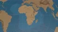 african tectonic plate extruded on disc. elevation & bathymetry, solids. 4k 4k or 4k+ Resolution
