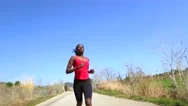 African Teen Girl Running Outdoors Stock Footage