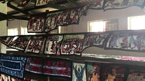 African Textiles Stock Footage 89958346